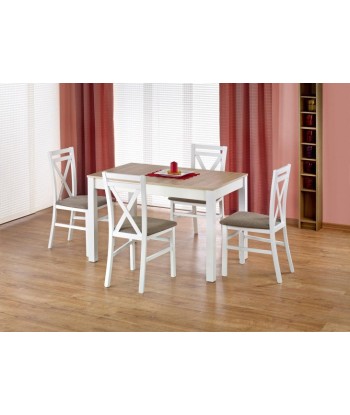 Table extensible en aggloméré et MDF Chêne Maurycy Sonoma / Blanc, L118-158xl75xH76 cm ouvre sa boutique