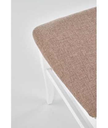 Chaise en bois de hêtre tapissée de tissu Citrone Blanc / Gris, l44xA43xH96 cm Découvrez la collection