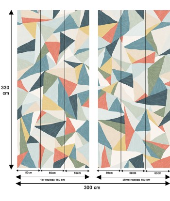 Papier peint motif géométrique – Triangles Abstraits Les magasins à Paris et en Île-de-France