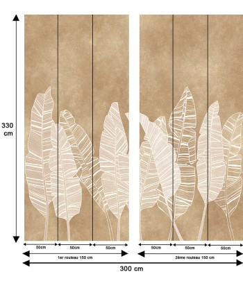 Papier peint feuille de bananier – Feuillage Moderne Monochrome 2 - 3 jours ouvrés.