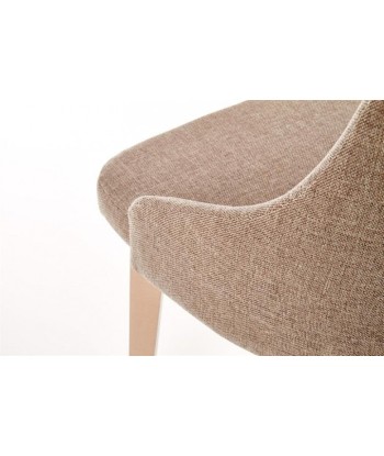 Chaise rembourrée en tissu, avec pieds en hêtre Toledo Beige Foncé / Chêne Sonoma, l51xA55xH82 cm Les êtres humains sont 