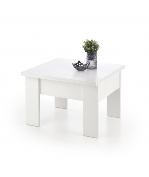 Table basse Serafin Blanc, L80-160xl80xh53-79 cm Les magasins à Paris