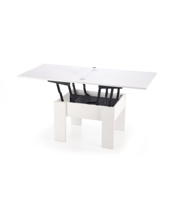 Table basse Serafin Blanc, L80-160xl80xh53-79 cm Les magasins à Paris