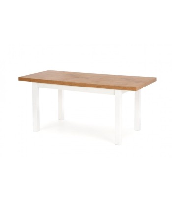 Table extensible en MDF et bois de hêtre Tiago Lancelot Chêne / Blanc, L140-220xl80xH76 cm À commander