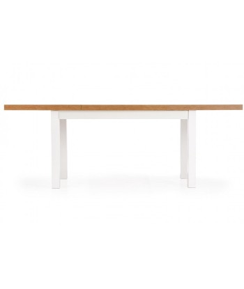 Table extensible en MDF et bois de hêtre Tiago Lancelot Chêne / Blanc, L140-220xl80xH76 cm À commander