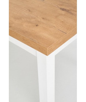 Table extensible en MDF et bois de hêtre Tiago Lancelot Chêne / Blanc, L140-220xl80xH76 cm À commander