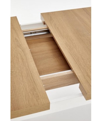 Table extensible Tiago 2 Riviera Chêne / Blanc aggloméré et MDF, L140-220xl80xH76 cm paiement sécurisé