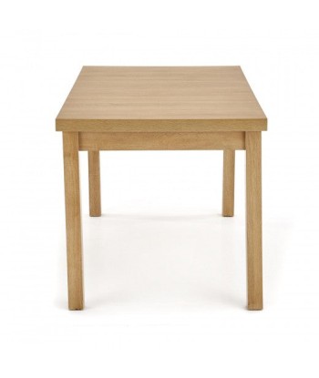 Ensemble table à rallonges en aggloméré et MDF Tiago 2 Chêne Riviera + 4 chaises rembourrées Toledo 2 Beige / Chêne, L140-220xl80xH76 cm chez Cornerstreet bien 