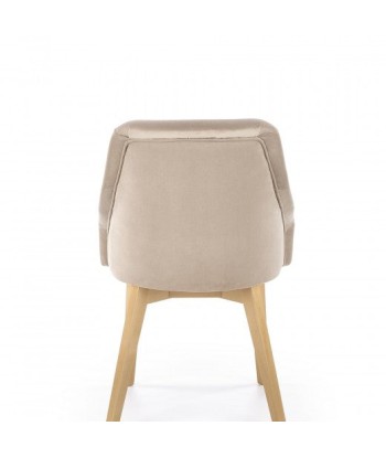 Ensemble table à rallonges en aggloméré et MDF Tiago 2 Chêne Riviera + 4 chaises rembourrées Toledo 2 Beige / Chêne, L140-220xl80xH76 cm chez Cornerstreet bien 