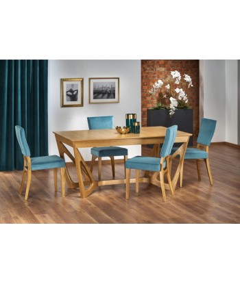 Table extensible en MDF et bois Chêne Wenanty, L160-240xl100xH77 cm le concept de la Pate a emporter 