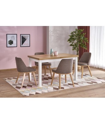 Table extensible Tiago 2 Riviera Chêne / Blanc aggloméré et MDF, L140-220xl80xH76 cm paiement sécurisé