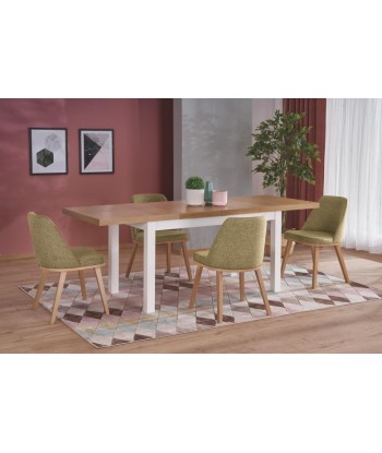 Table extensible Tiago 2 Riviera Chêne / Blanc aggloméré et MDF, L140-220xl80xH76 cm paiement sécurisé