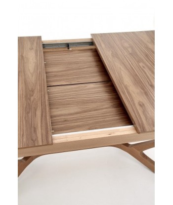 Table extensible en MDF et bois Wenanty Noyer Américain, L160-240xl100xH77 cm paiement sécurisé