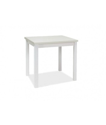 Table en bois aggloméré et MDF, Adam Small Blanc, L90xl65xH75 cm destockage