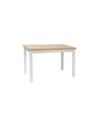 Table en aggloméré et MDF, Chêne Adam / Blanc, L100xl60xH75 cm brillant des détails fins