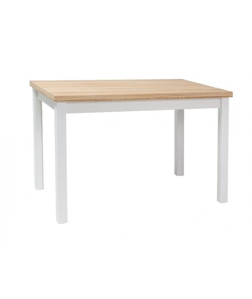 Table en aggloméré et MDF, Chêne Adam / Blanc, L120xl68xH75 cm s'inspire de l'anatomie humaine