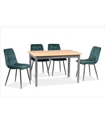 Table en aggloméré et MDF, Adam Medium Chêne Lancelot / Anthracite, L100xl60xH75 cm est présent 