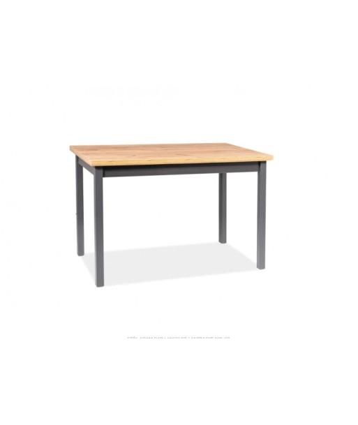 Table en aggloméré et MDF, Adam Large Chêne Lancelot / Anthracite, L120xl68xH75 cm soldes