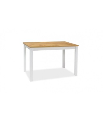 Table en aggloméré et MDF, Adam Medium Chêne Wotan / Blanc, L100xl60xH75 cm rembourrage situé sous