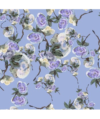 Papier peint floral - Bleu de roses sauvages Comment ça marche