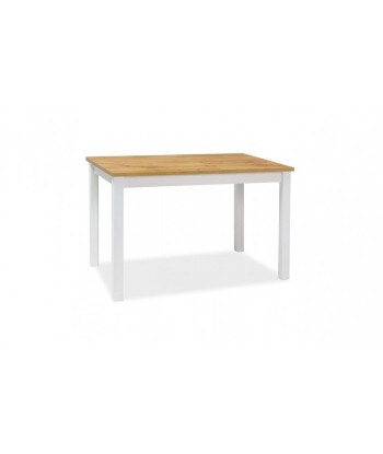 Table en aggloméré et MDF, Adam Large Chêne Wotan / Blanc, L120xl68xH75 cm Faites des économies