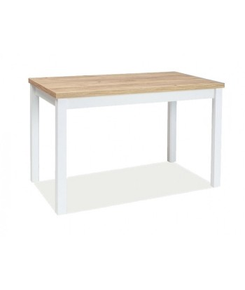 Table en aggloméré et MDF, Adam Oak Doré / Blanc, L100xl60xH75 cm Pour