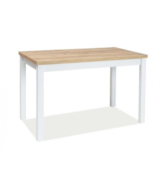 Table en aggloméré et MDF, Adam Oak Doré / Blanc, L100xl60xH75 cm Pour