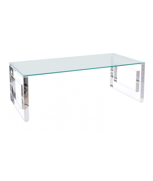 Table basse en verre et métal Allure A Transparent / Chrome, L120xl60xH45 cm acheter