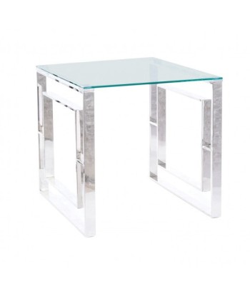 Table basse, verre et métal Allure B Transparent / Chrome, L55xl55xH55 cm store