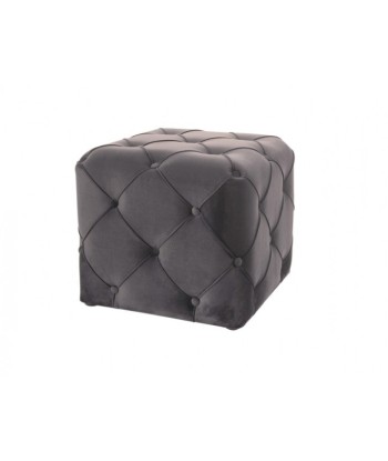 Tabouret tapissé de tissu Aviva K Velvet Gris, l50xA50xH45 cm Toutes les collections ici