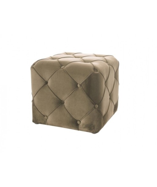 Tabouret tapissé de tissu Aviva K Velvet Beige, l50xA50xH45 cm ouvre sa boutique