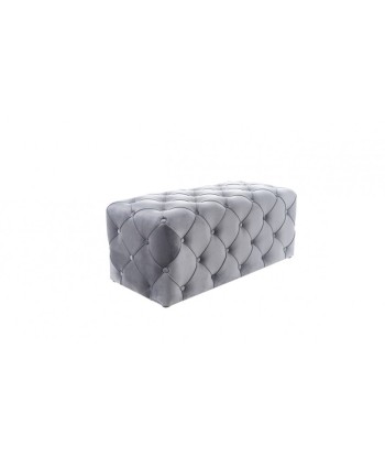 Banc tapissé de tissu Aviva Velvet Gris, l102xA50xH45 cm commande en ligne