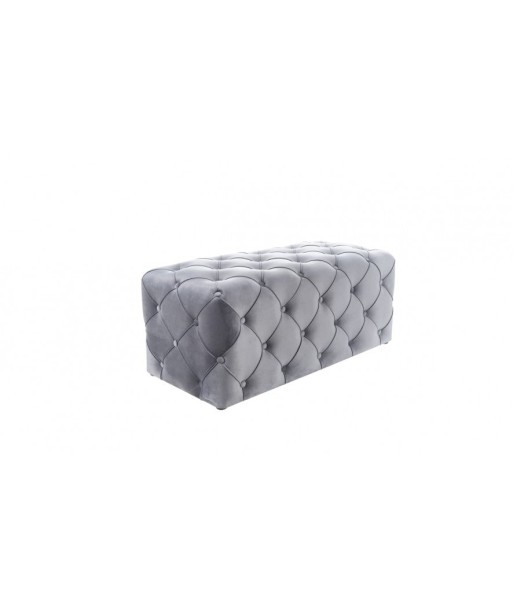 Banc tapissé de tissu Aviva Velvet Gris, l102xA50xH45 cm commande en ligne