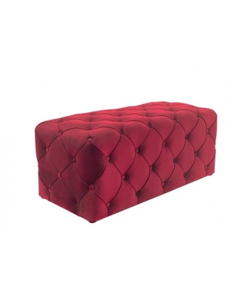 Banquette tapissée de tissu Aviva Velvet Bordeaux, l102xA50xH45 cm l'évolution des habitudes 