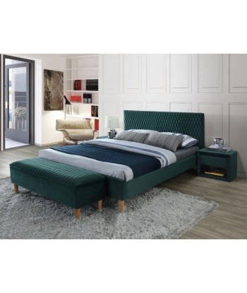 Banc rembourré avec tissu et espace de rangement Ariana Velvet, Vert, l129xA40xH45 cm livraison et retour toujours gratuits