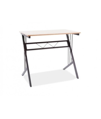 Table de bureau en aggloméré et métal, B-120 Chêne / Brun Foncé, L80xl51xH72 cm Economisez 