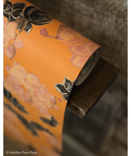 Papier peint floral - Black Orange acheter