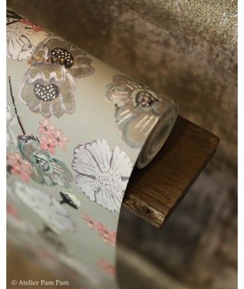 Papier peint floral - Grey Flowers online