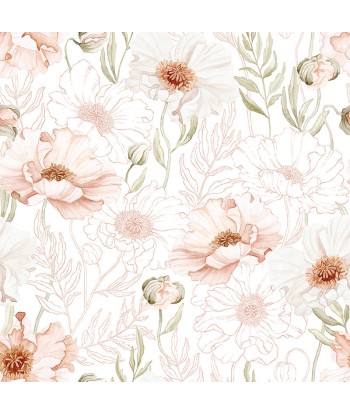 Papier peint fleurs - Pink Poppies sur le site 